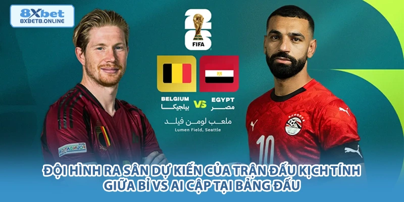 Đội hình ra sân dự kiến của trận đấu kịch tính giữa Bỉ vs Ai Cập tại bảng đấu.