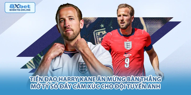 Tiền đạo Harry Kane ăn mừng bàn thắng mở tỷ số đầy cảm xúc cho đội tuyển Anh.